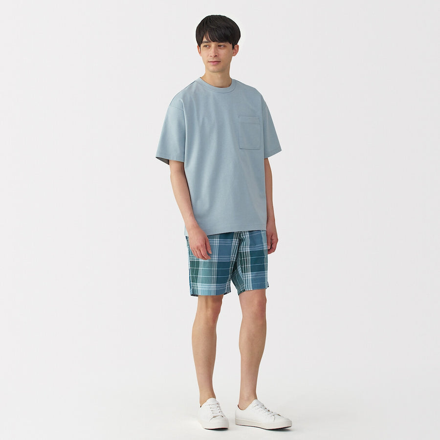 M's Madras Check easy shorts Dark Green CheckXS