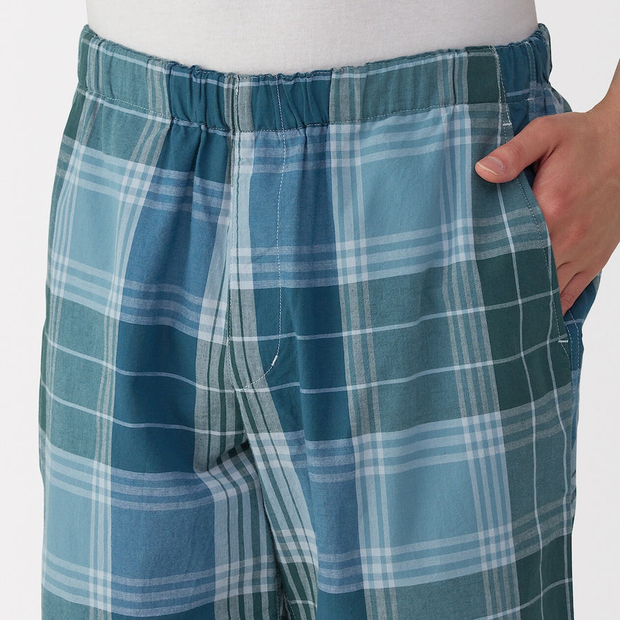 M's Madras Check easy shorts Dark Green CheckXS