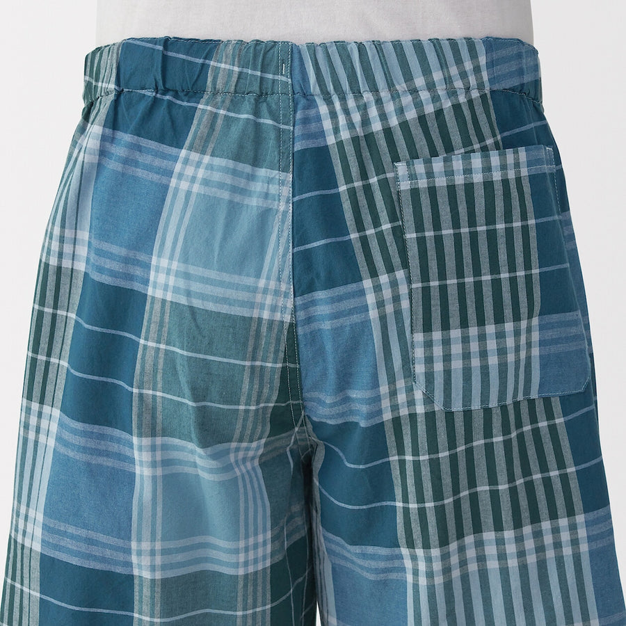 M's Madras Check easy shorts Dark Green CheckXS