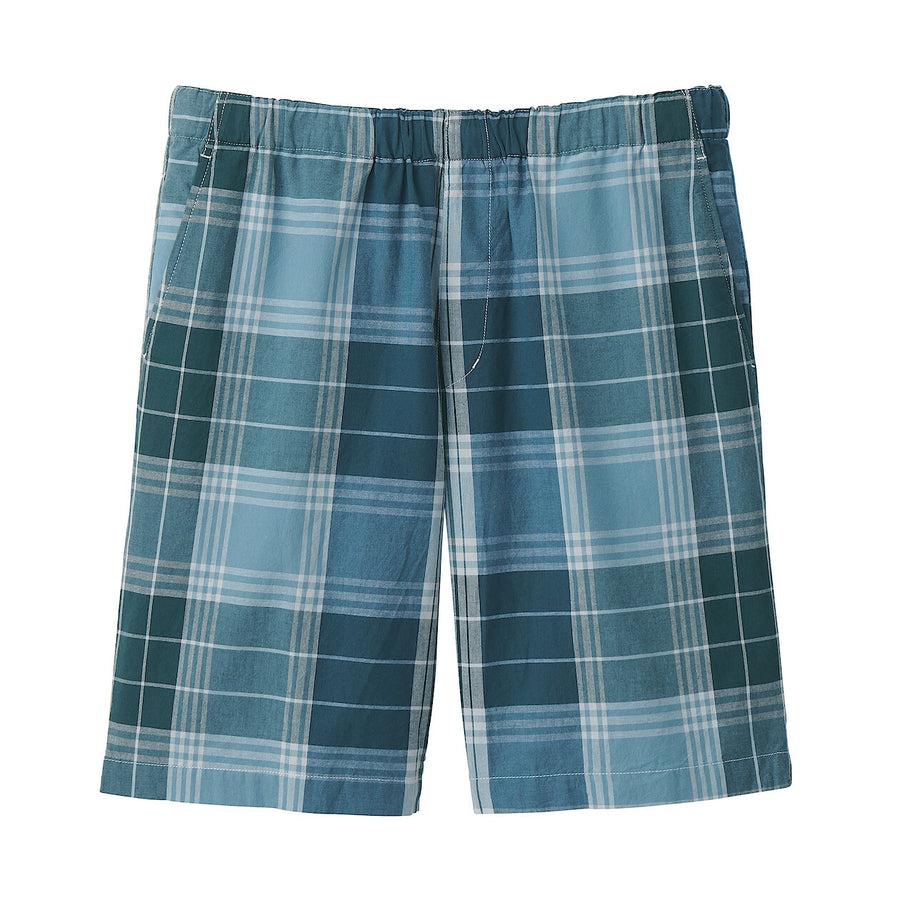 M's Madras Check easy shorts Dark Green CheckXS