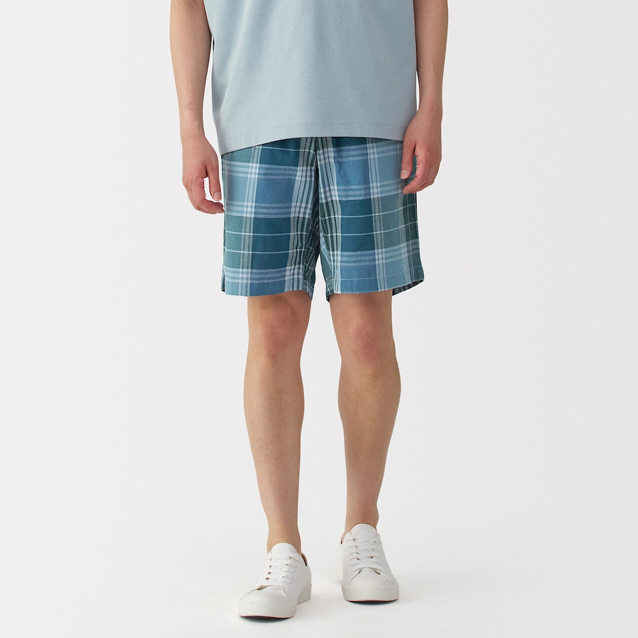 M's Madras Check easy shorts Dark Green CheckXS