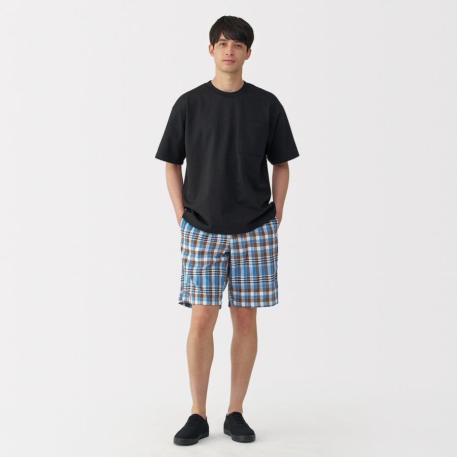 M's Madras Check easy shorts Dark Green CheckXS