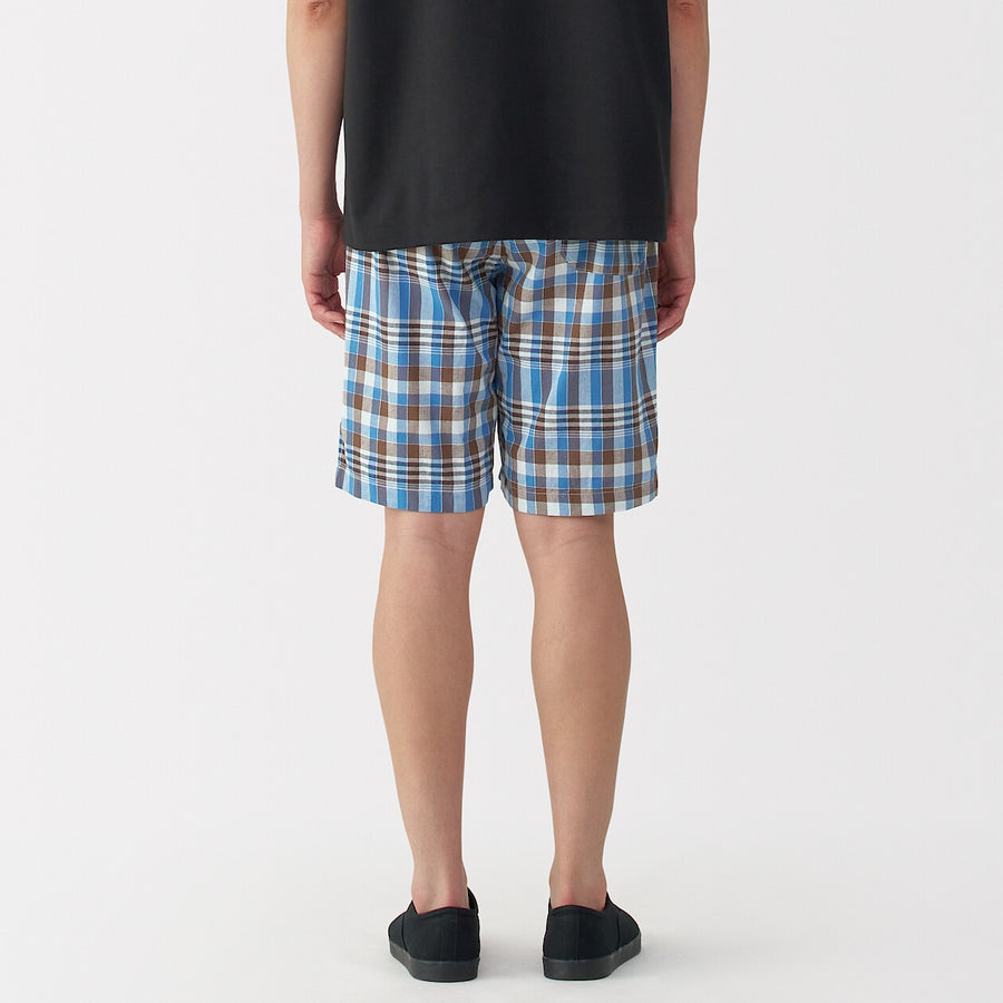 M's Madras Check easy shorts Dark Green CheckXS