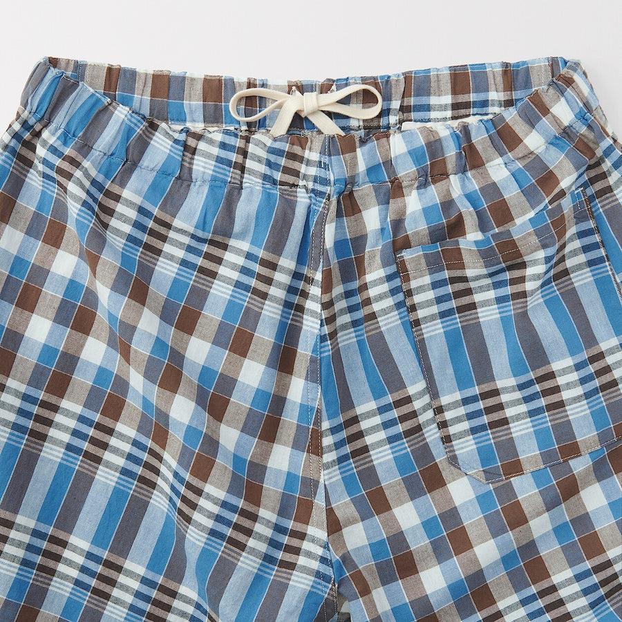 M's Madras Check easy shorts Dark Green CheckXS