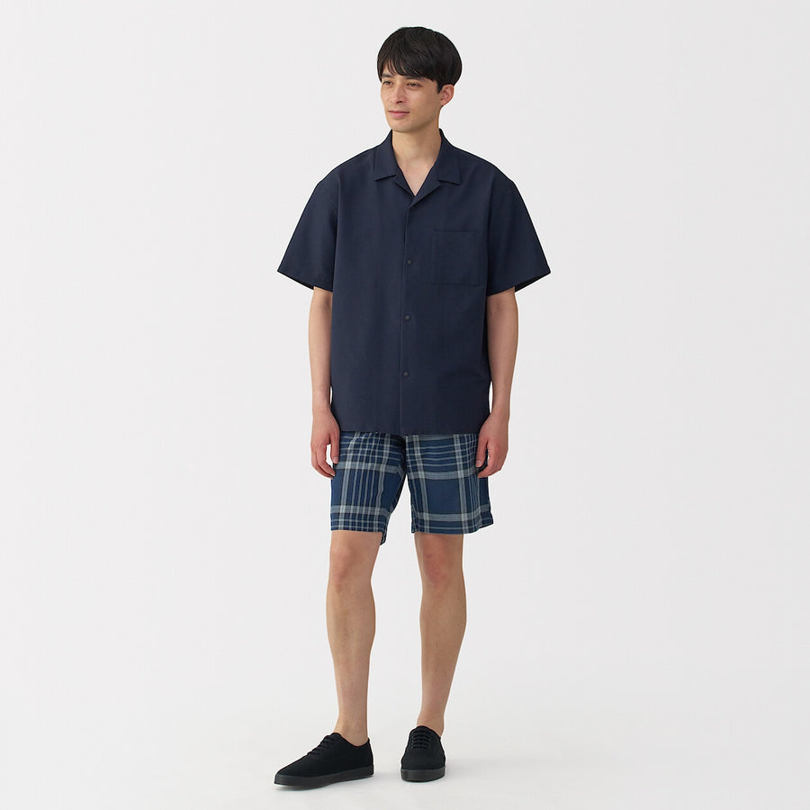 M's Madras Check easy shorts Dark Green CheckXS