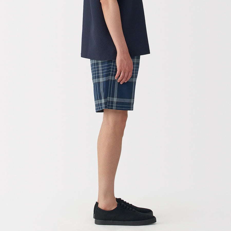 M's Madras Check easy shorts Dark Green CheckXS