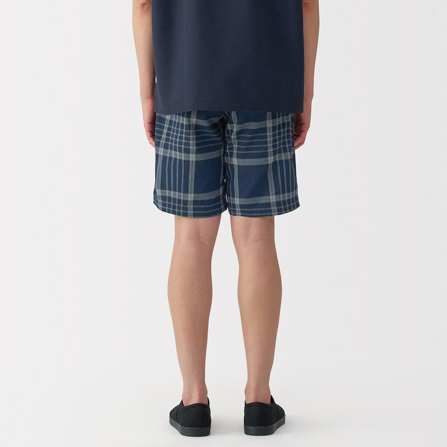 M's Madras Check easy shorts Dark Green CheckXS