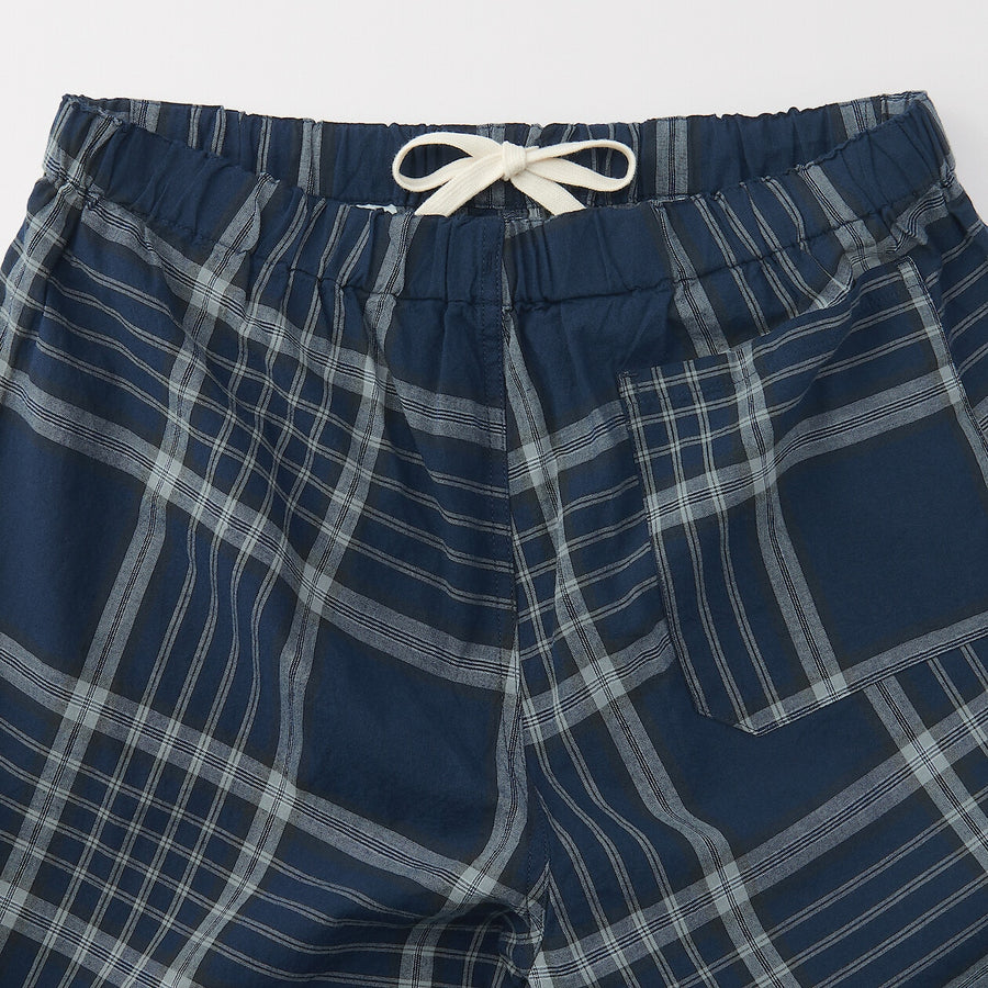 M's Madras Check easy shorts Dark Green CheckXS