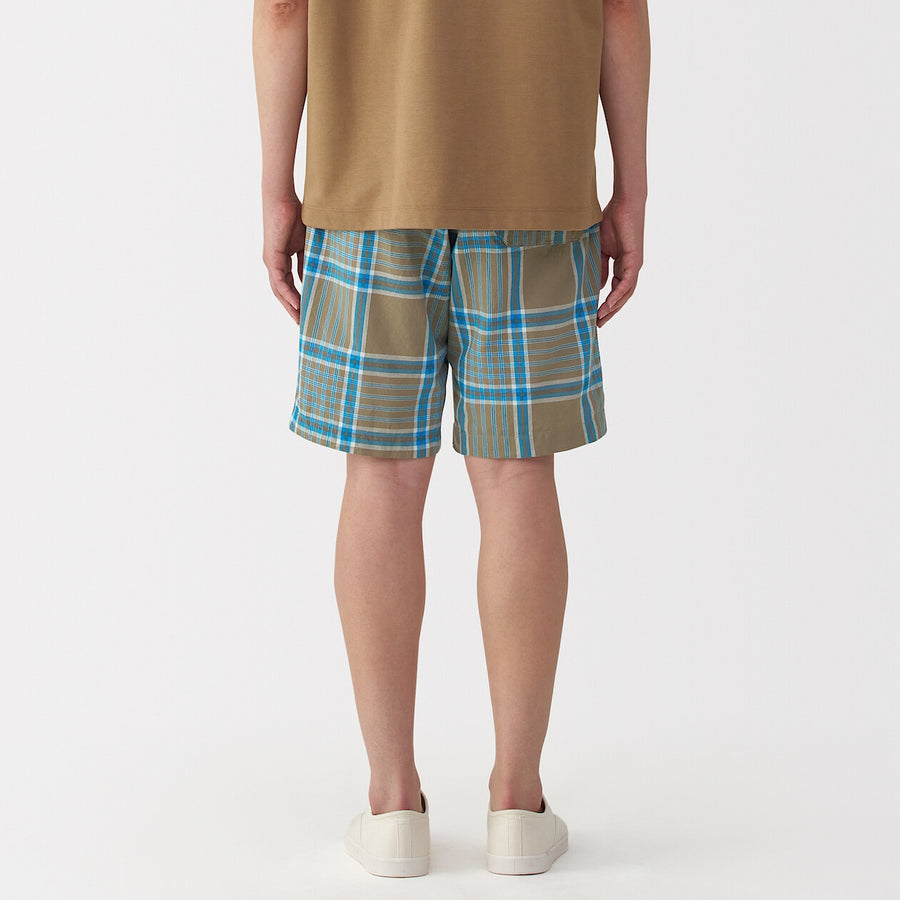 M's Madras Check easy shorts Dark Green CheckXS