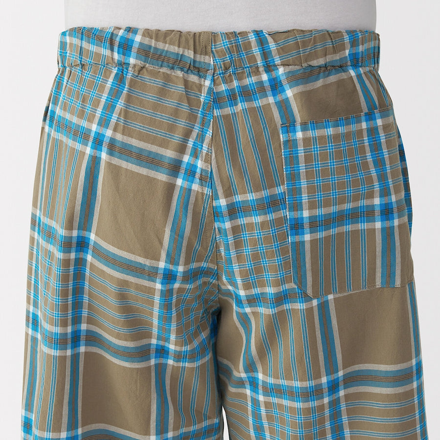 M's Madras Check easy shorts Dark Green CheckXS