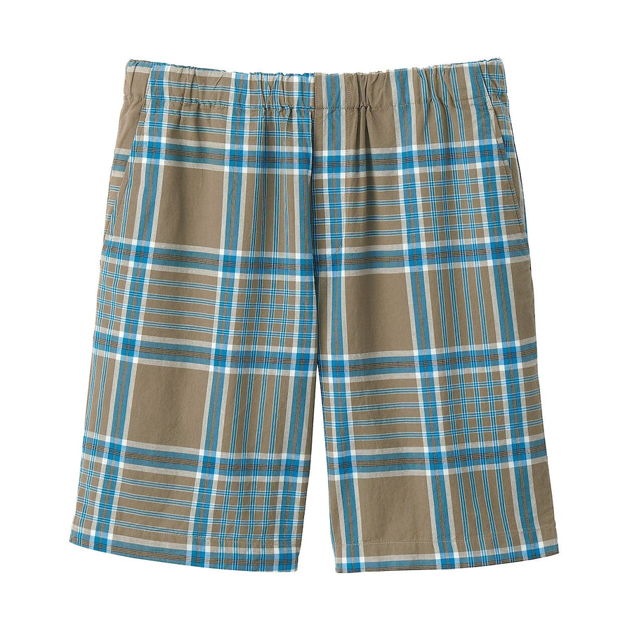M's Madras Check easy shorts Dark Green CheckXS