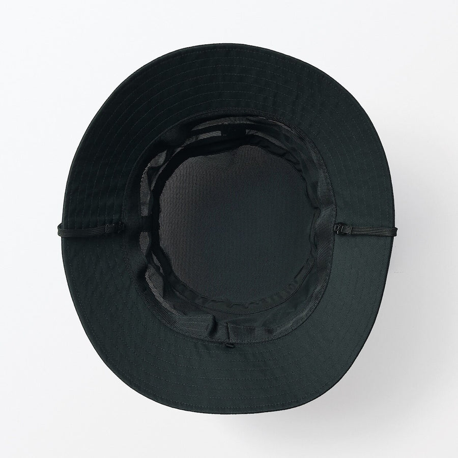 Breathable compactly foldable bucket hat Black56.5-59cm