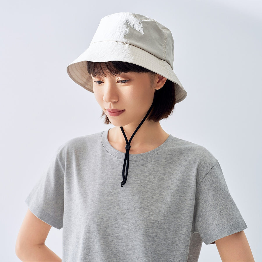 Breathable compactly foldable bucket hat Black56.5-59cm
