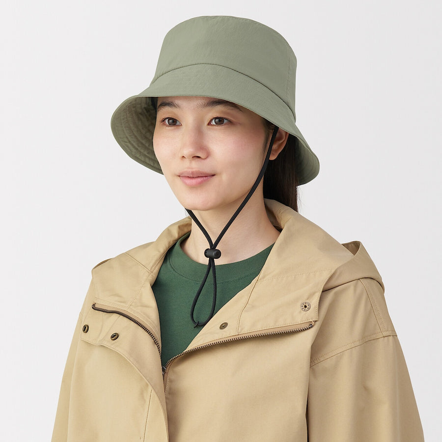 Breathable compactly foldable bucket hat Black56.5-59cm