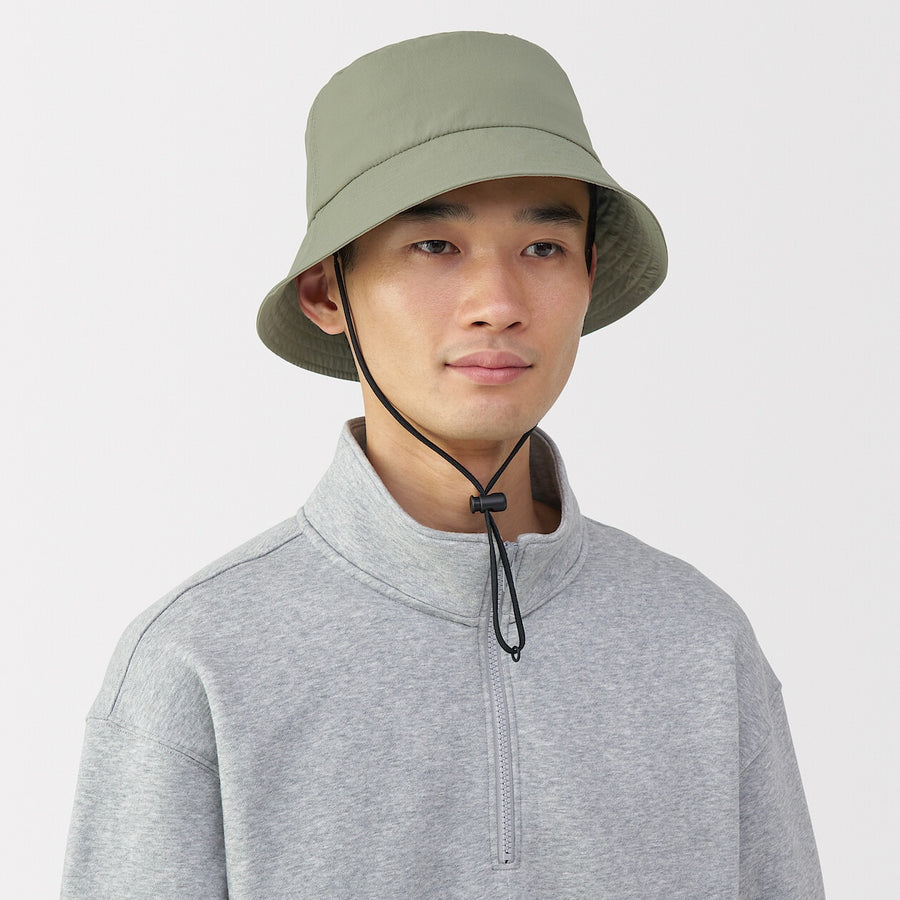 Breathable compactly foldable bucket hat Black56.5-59cm