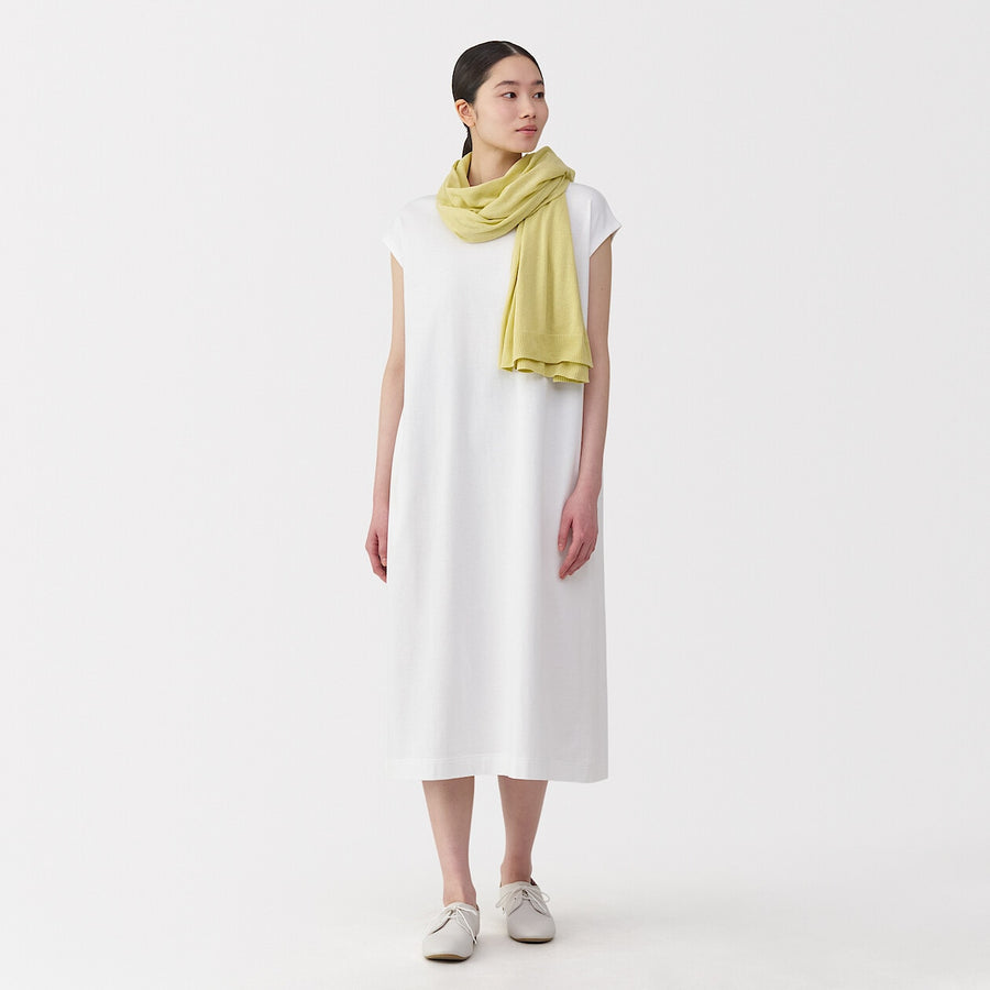 UV protection high-twist cotton bolero with buttonsWhite