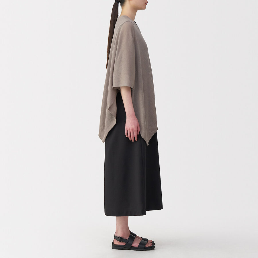 UV protection high-twist cotton bolero with buttonsWhite