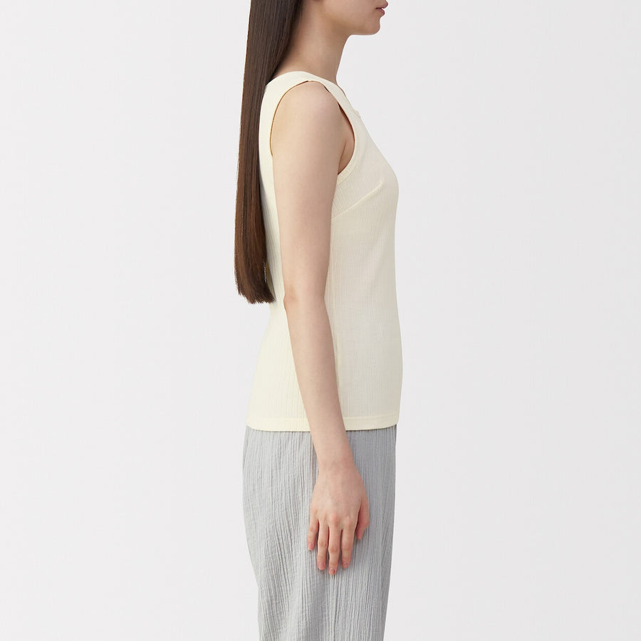 W's Cotton stretch ribbed bra tanktop BlackXS