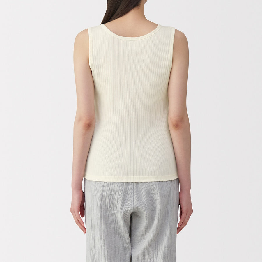W's Cotton stretch ribbed bra tanktop BlackXS