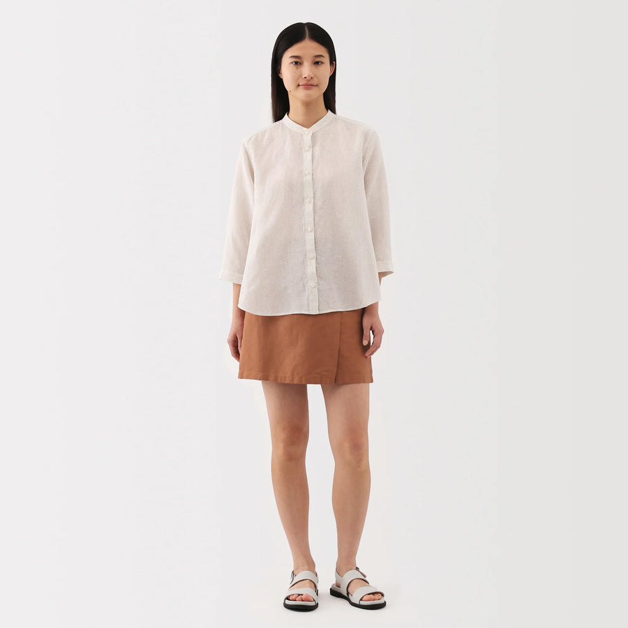 Hemp Blend Twill Skort
