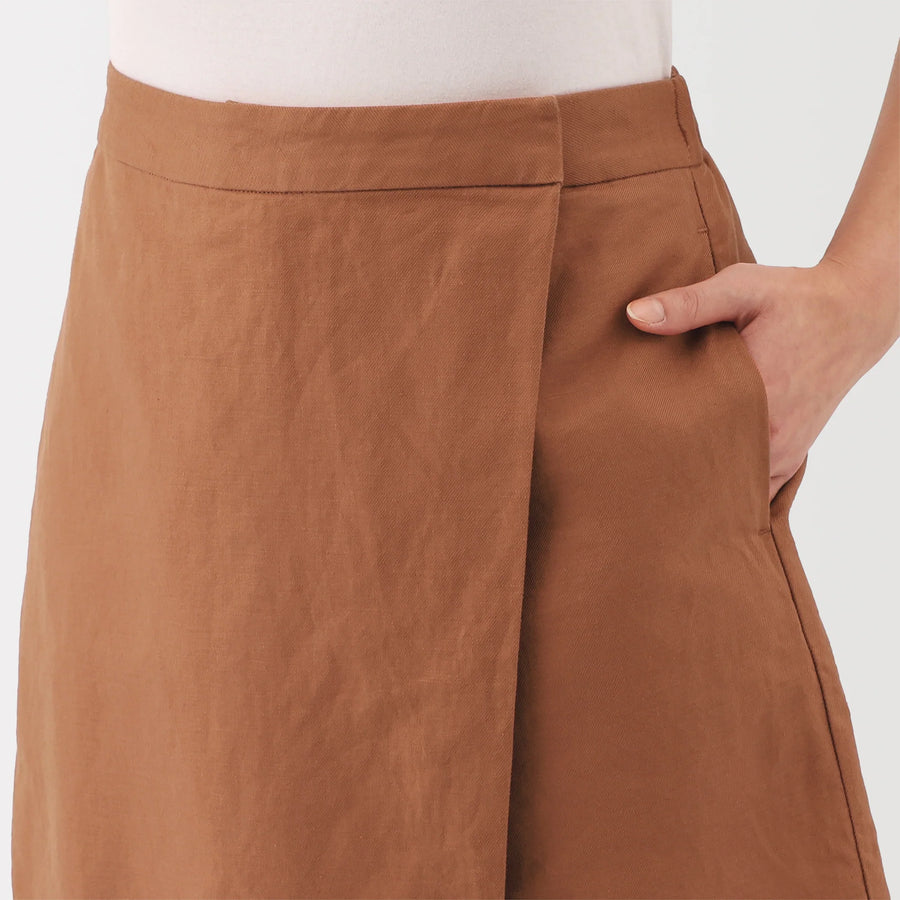 Hemp Blend Twill Skort