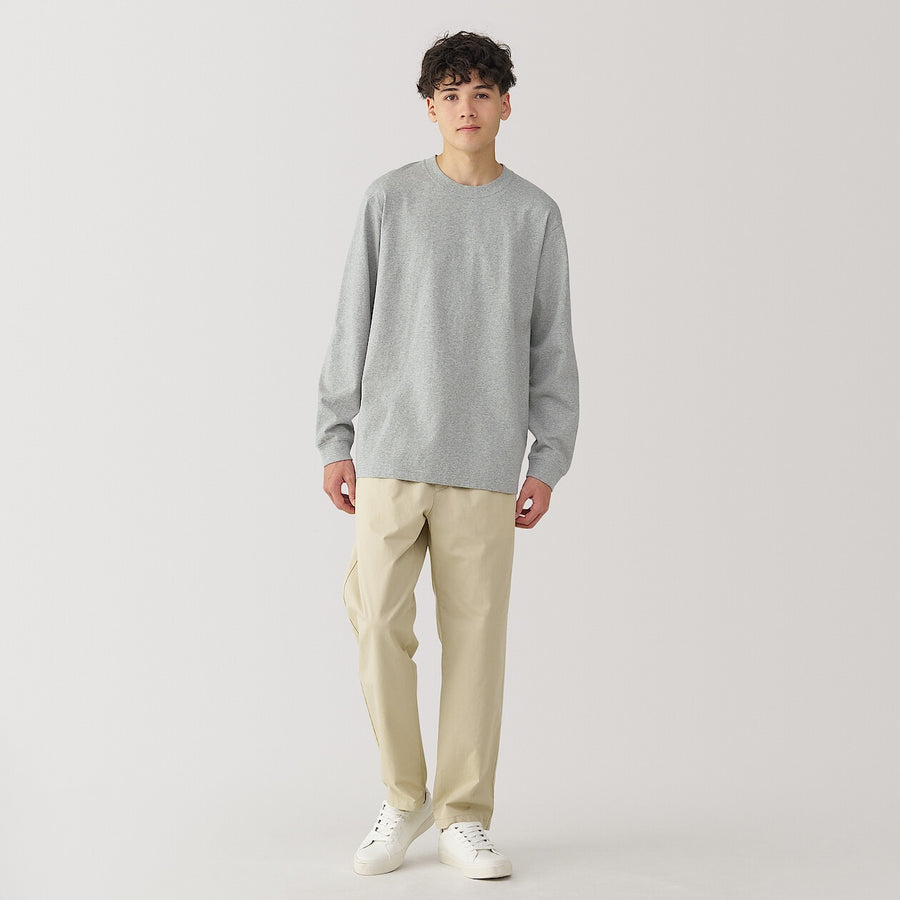 M's Washed heavyweight crewneck L/Slv T-shirtWhiteXS