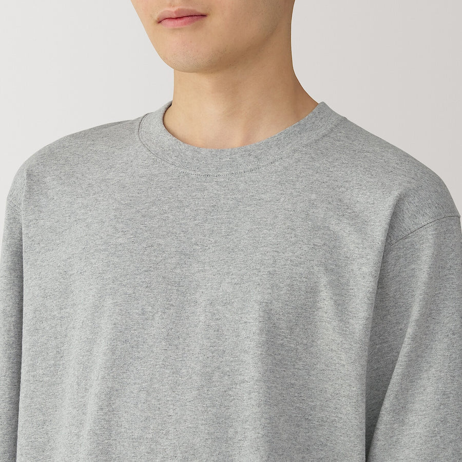 M's Washed heavyweight crewneck L/Slv T-shirtWhiteXS