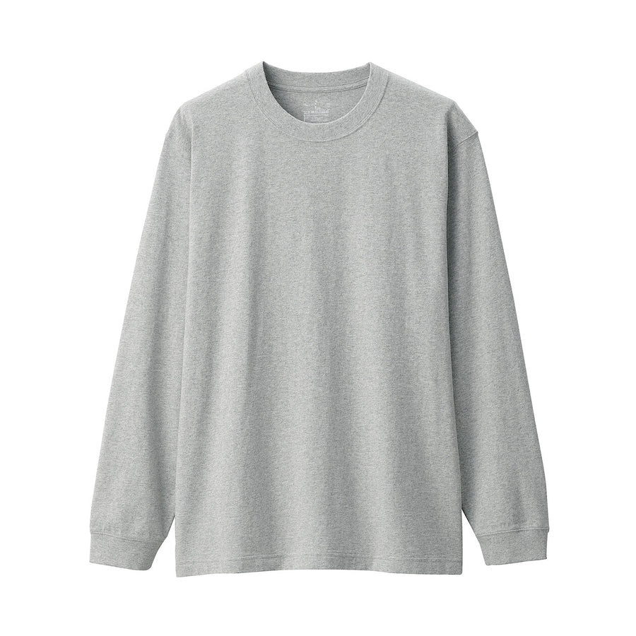 M's Washed heavyweight crewneck L/Slv T-shirtWhiteXS