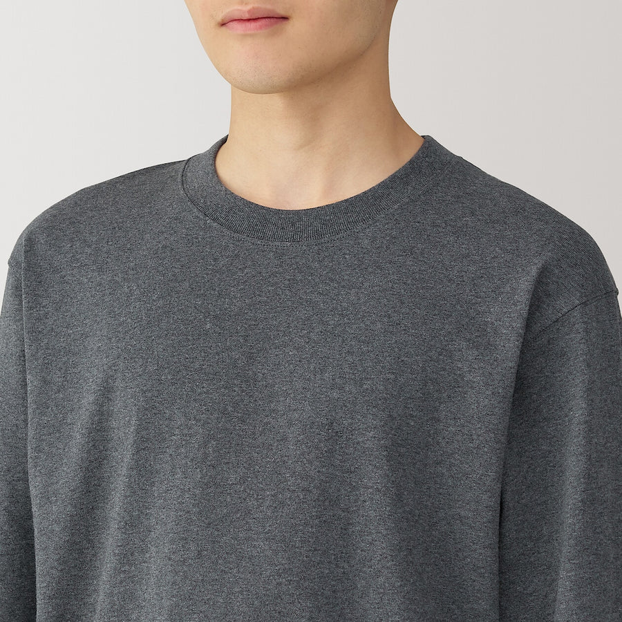 M's Washed heavyweight crewneck L/Slv T-shirtWhiteXS