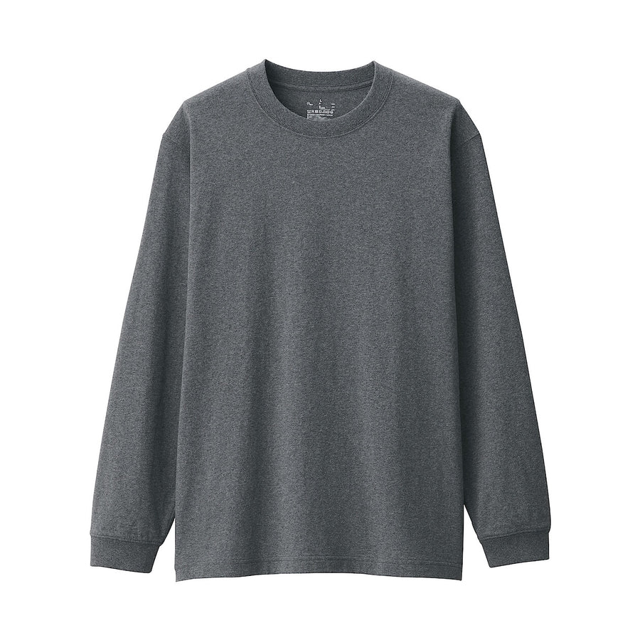 M's Washed heavyweight crewneck L/Slv T-shirtWhiteXS