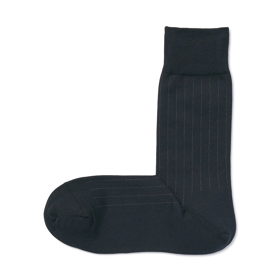 M's right angle Business socks Dark grey Stripe27-29cm