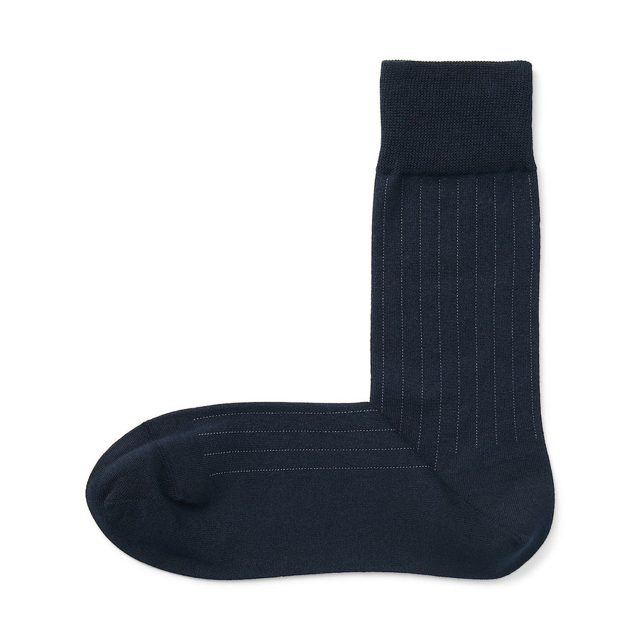 M's right angle Business socks Dark grey Stripe27-29cm