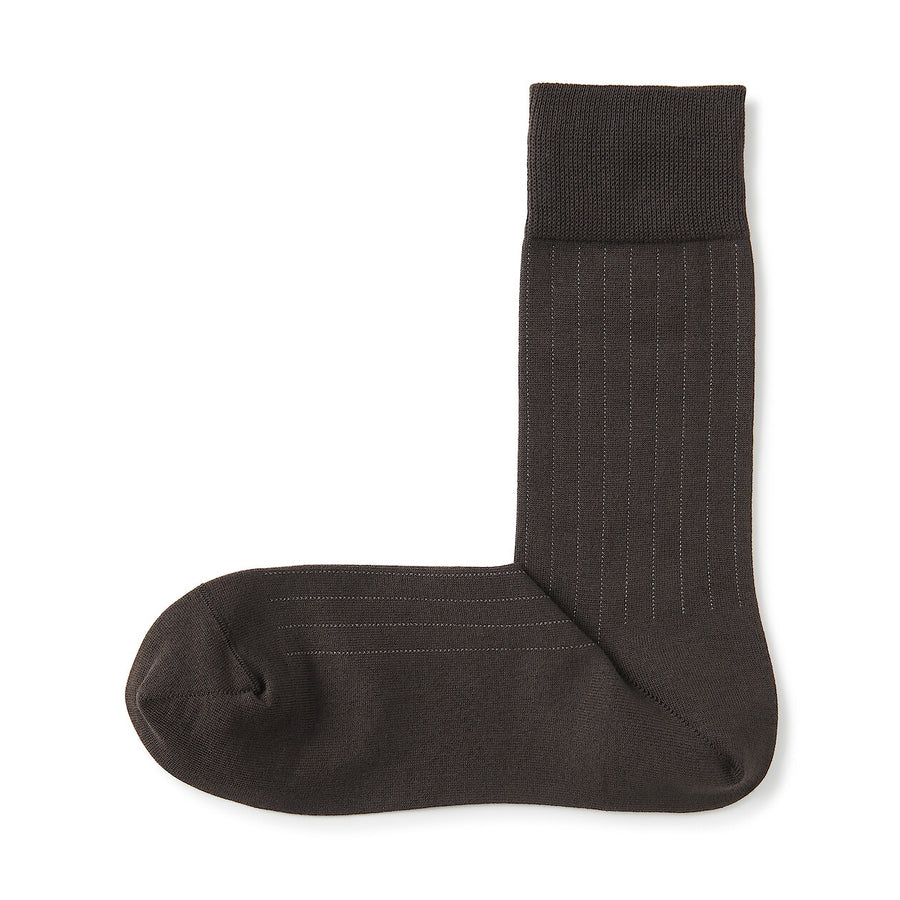 M's right angle Business socks Dark grey Stripe27-29cm