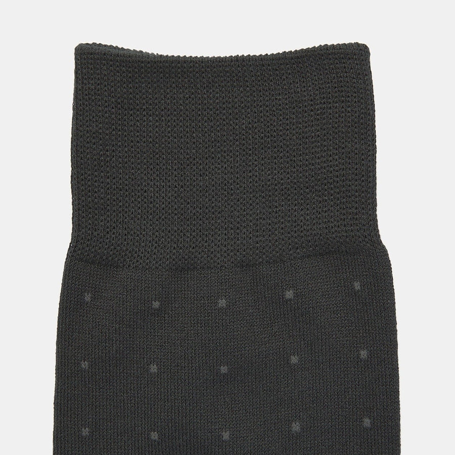 M's right angle Business socks Dot PatternD grey ptn27-29cm