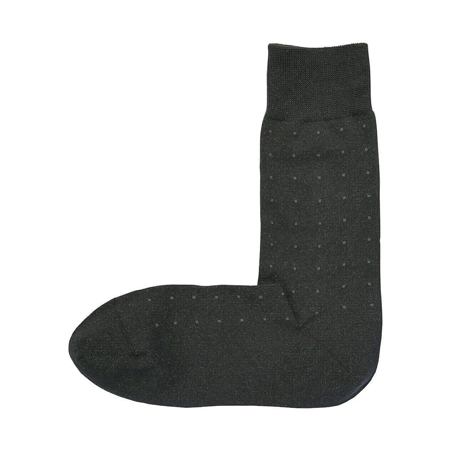 M's right angle Business socks Dot PatternD grey ptn27-29cm