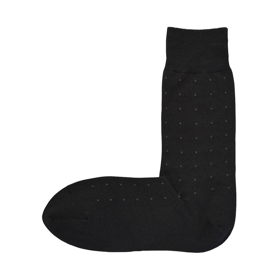 M's right angle Business socks Dot PatternD grey ptn27-29cm