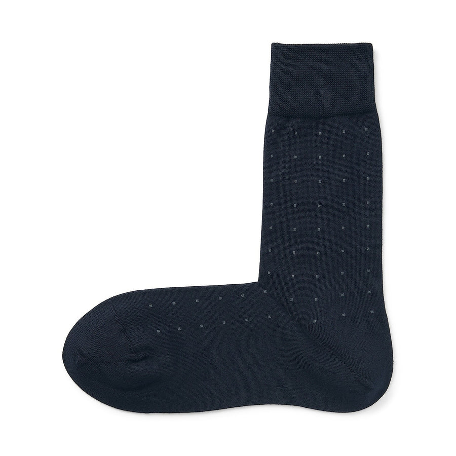 M's right angle Business socks Dot PatternD grey ptn27-29cm