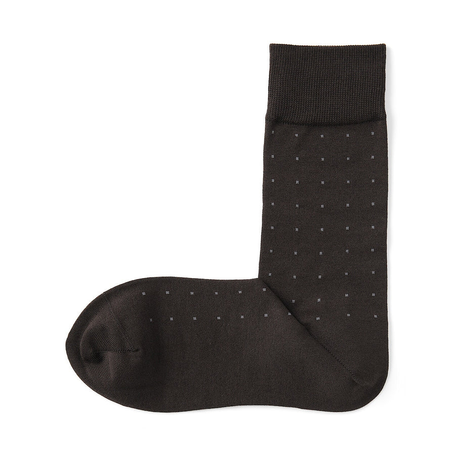 M's right angle Business socks Dot PatternD grey ptn27-29cm