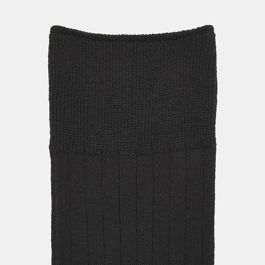 M's right angle ribbed business socksDark grey27-29cm
