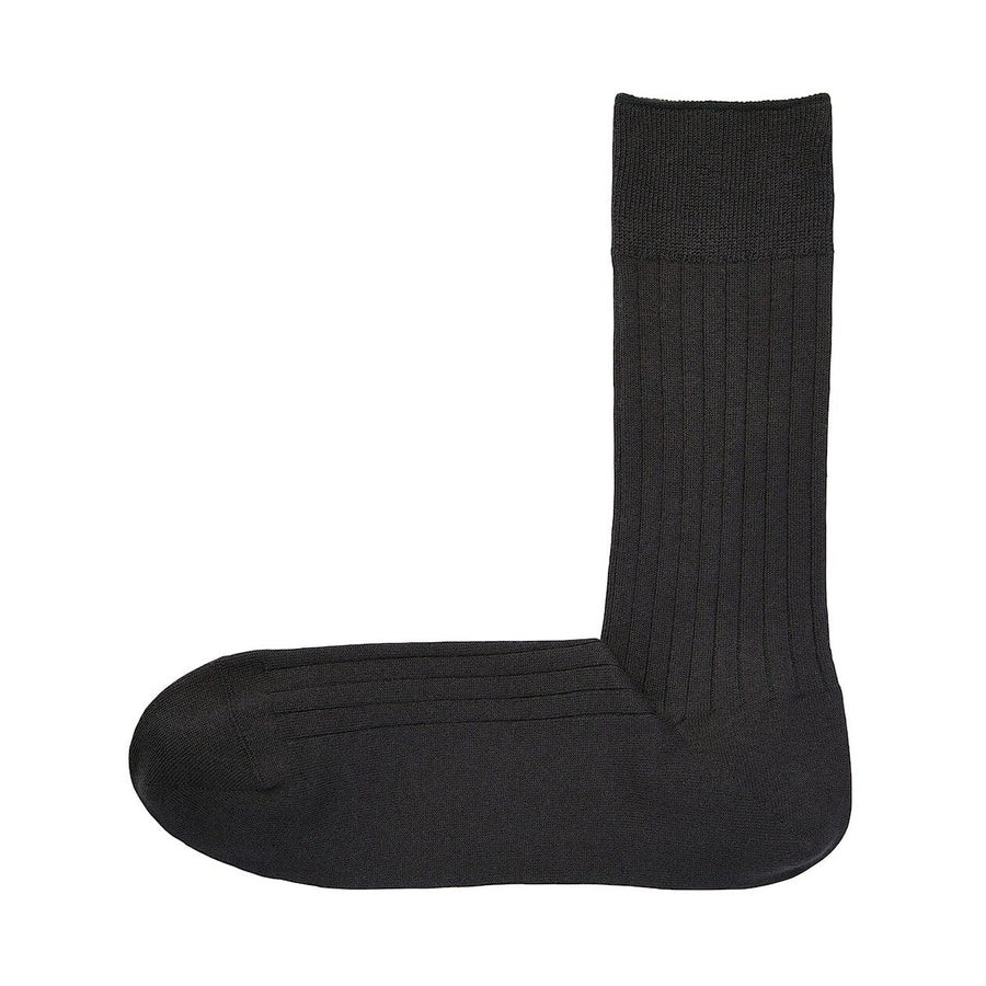 M's right angle ribbed business socksDark grey27-29cm