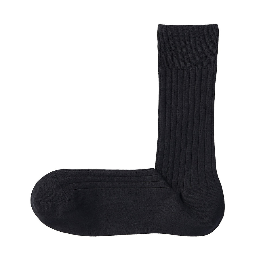 M's right angle ribbed business socksDark grey27-29cm
