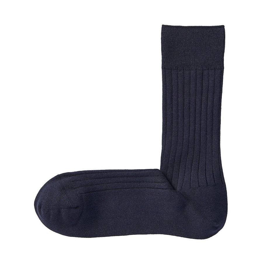 M's right angle ribbed business socksDark grey27-29cm