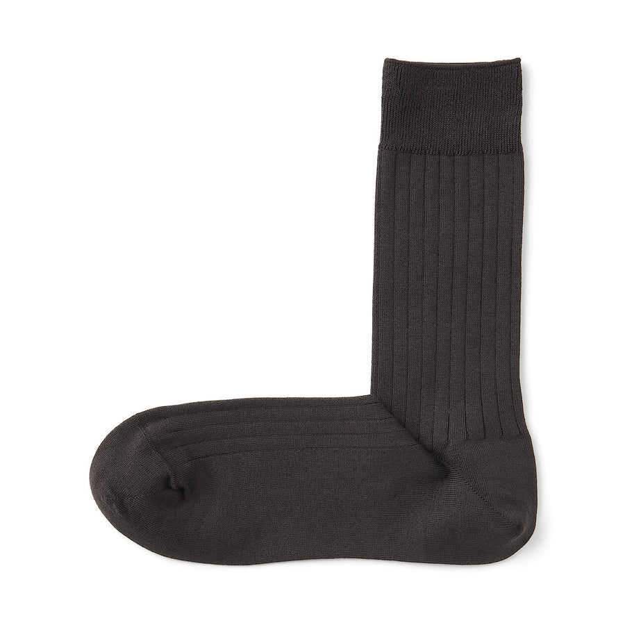 M's right angle ribbed business socksDark grey27-29cm