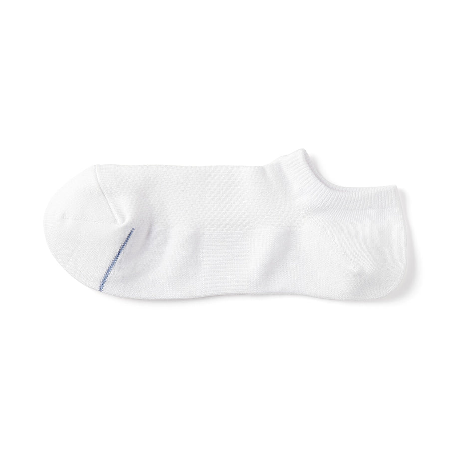 M's Right angle breathable cotton sneaker socksWhite25-27cm
