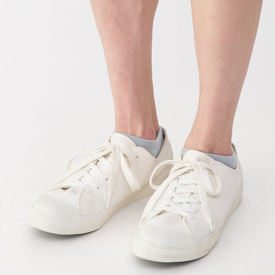 M's Right angle breathable cotton sneaker socksWhite25-27cm