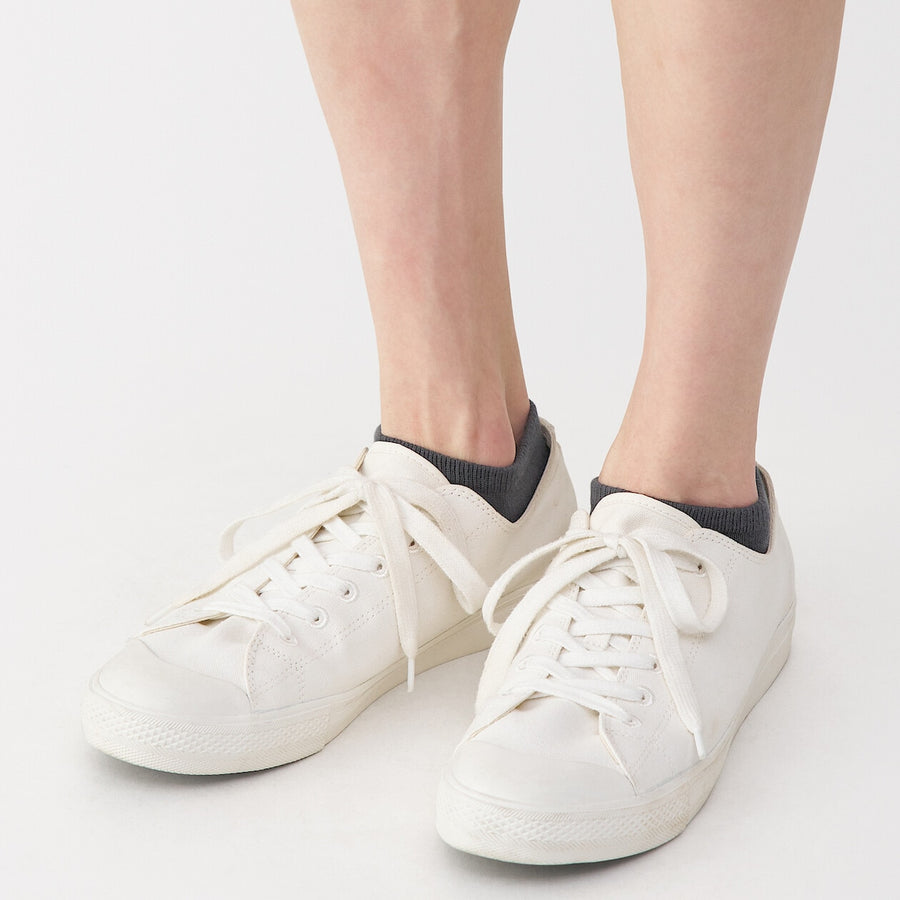 M's Right angle breathable cotton sneaker socksWhite25-27cm