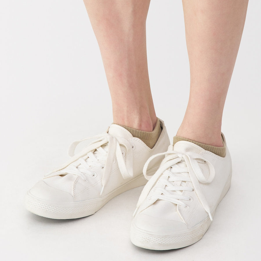 M's Right angle breathable cotton sneaker socksWhite25-27cm