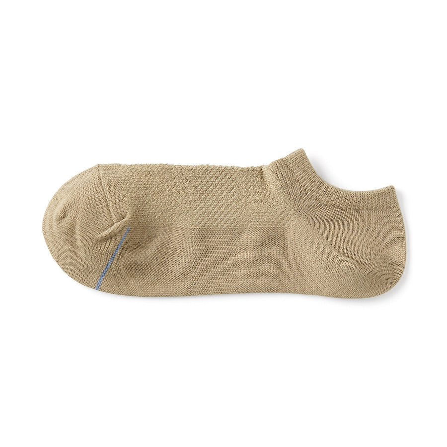 M's Right angle breathable cotton sneaker socksWhite25-27cm