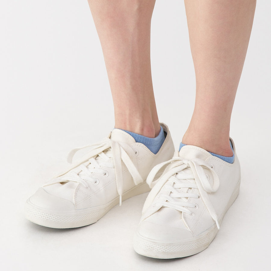M's Right angle breathable cotton sneaker socksWhite25-27cm