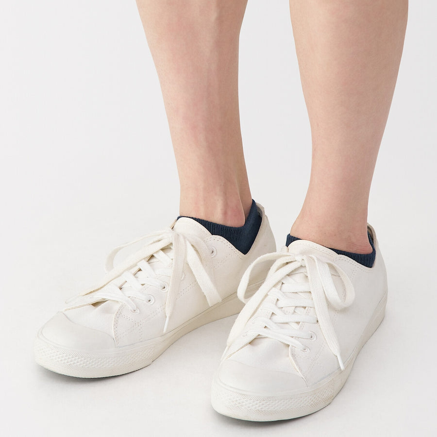 M's Right angle breathable cotton sneaker socksWhite25-27cm